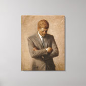 John Fitzgerald Kennedy - Officiële Portret Canvas Afdruk (Voorkant)