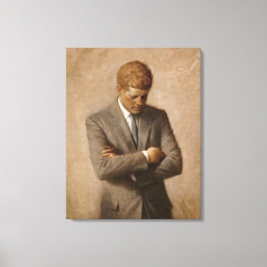 John Fitzgerald Kennedy - Officiële Portret Canvas Afdruk (Voorkant)