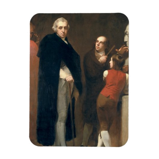 John Flaxman (1755-1826) modelleert zijn buste van Magneet (Verticaal)