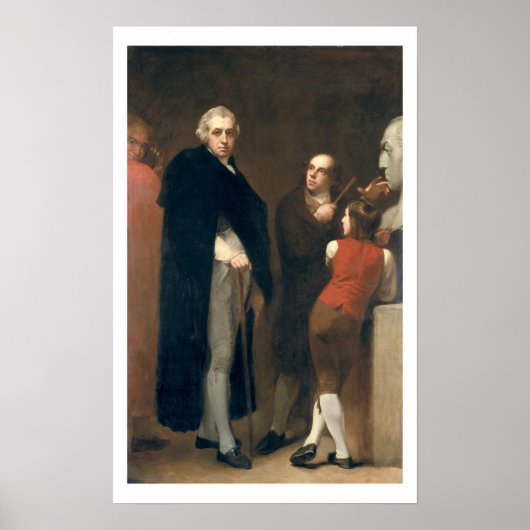 John Flaxman (1755-1826) modelleert zijn buste van Poster (Voorkant)
