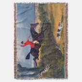 John Frederick Herring Foxhunking Clearing a Ditch Deken (Voorkant Verticaal)