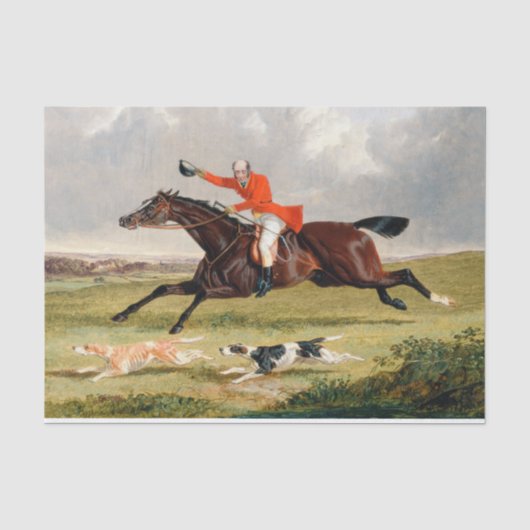 John Frederick Herring | Vossenjacht: aanmoediging Tissuepapier (Voorkant)