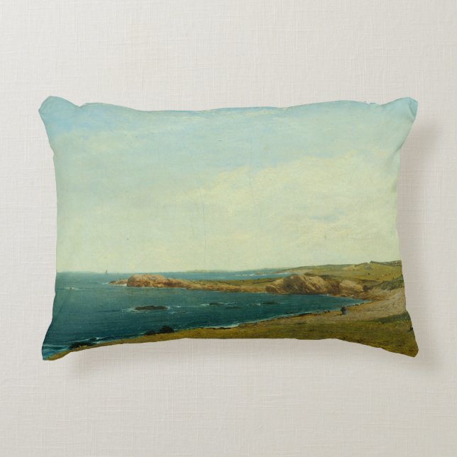 John Frederick Kensett - Near Newport Accent Kussen (Voorkant)