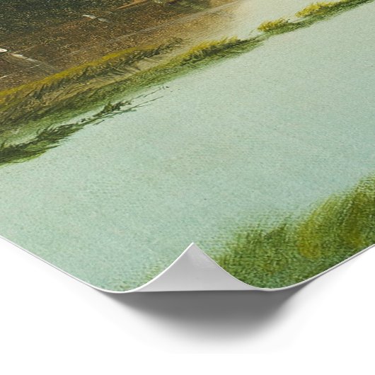 John Frederick Kensett - Uitzicht van de Shrewsbur Poster (Hoek)