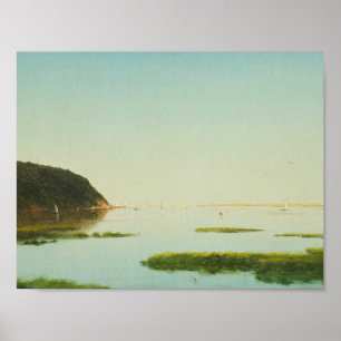 John Frederick Kensett - Uitzicht van de Shrewsbur Poster