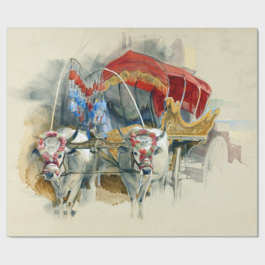 John Frederick Lewis Een Turks Araba Cadeaupapier (Vlak)