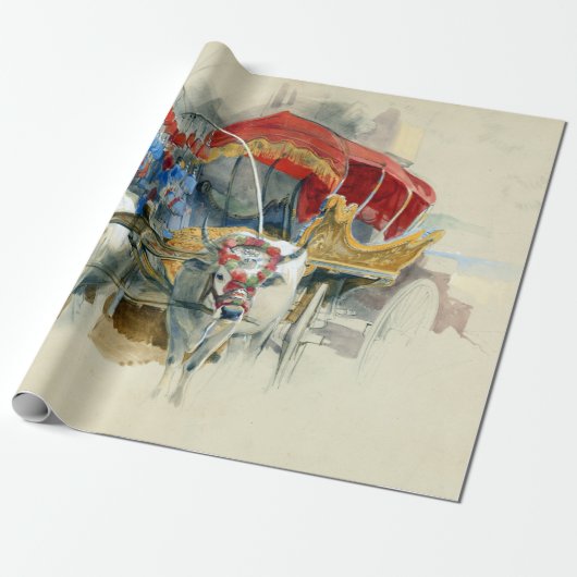 John Frederick Lewis Een Turks Araba Cadeaupapier (Uitgerold)