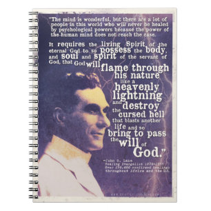 John G Lake notebook Notitieboek
