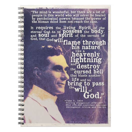 John G Lake notebook Notitieboek (Voorkant)