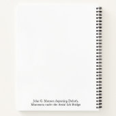 John G. Munson & Duluth Aerial Lift Bridge Notitieboek (Achterkant)