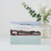 John G. Munson Port Huron briefkaart (Staand voorkant)