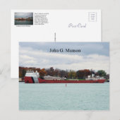 John G. Munson Port Huron briefkaart (Voorkant / Achterkant)