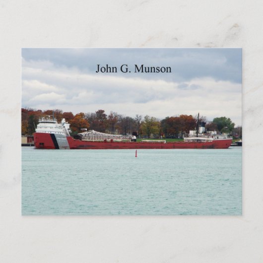 John G. Munson Port Huron briefkaart (Voorkant)