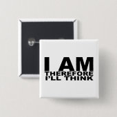 John Galt knoop Vierkante Button 5,1 Cm (Voorkant /achterkant)