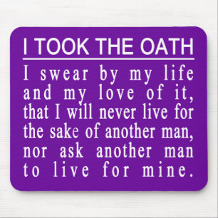 John Galt Oath mousepad Muismat