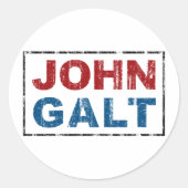 John Galt Ronde Sticker (Voorkant)
