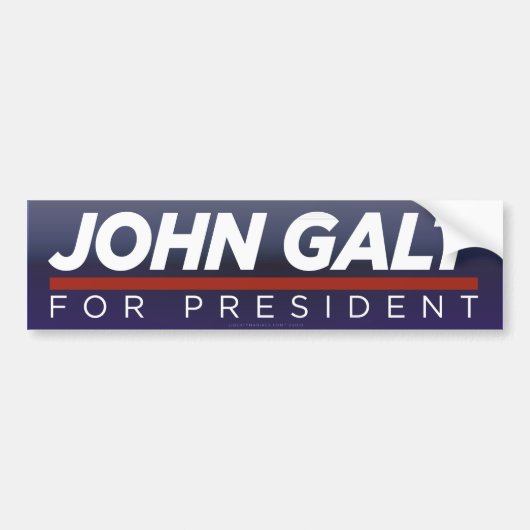 John Galt voor President Bumpersticker (Voorkant)