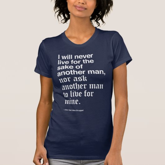 John Galt's belofte/Short version/Dark T-shirt (Voorkant)