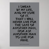 John Galt's Pledge Poster (Voorkant)