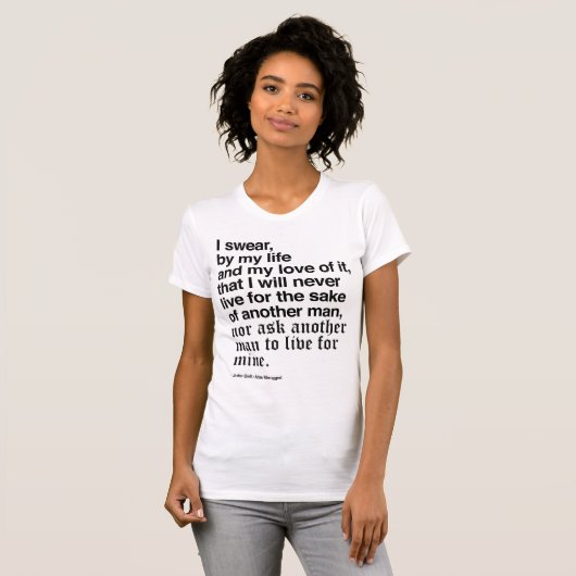 John Galt's Pledge T-shirt (Voorkant volledig)