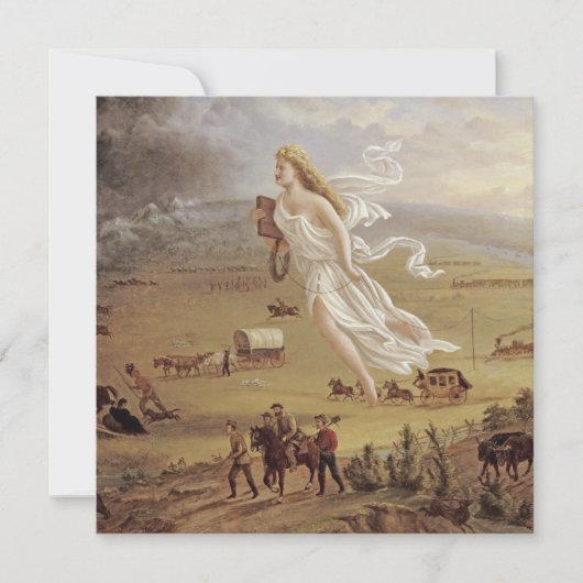 John Gast - American Progress Feestdagenkaart (Voorkant)