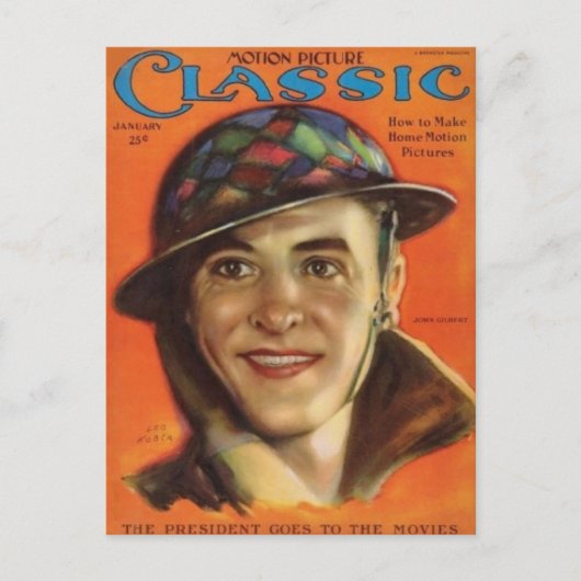 John Gilbert 1926  portret Briefkaart (Voorkant)