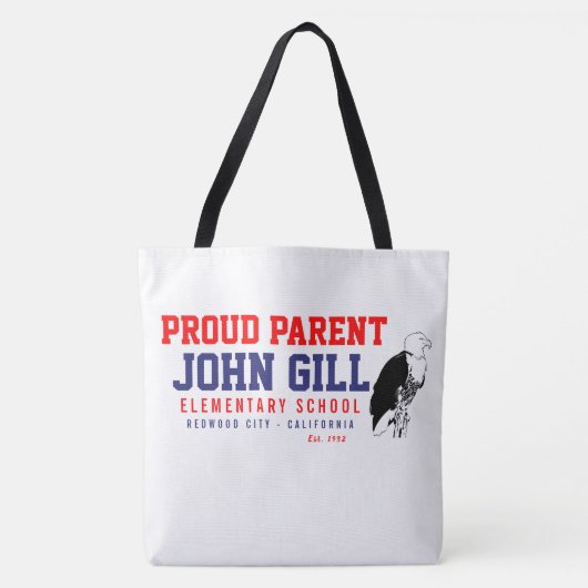 John Gill Eagle Proud Parent Large Shoulder Tote Bag (Voorkant)
