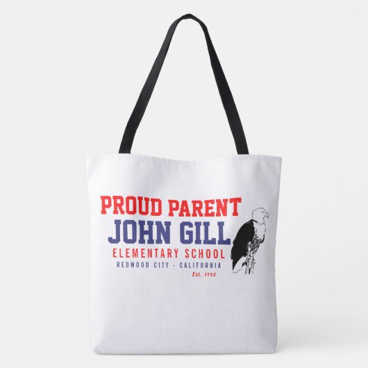 John Gill Eagle Proud Parent Large Shoulder Tote Bag (Achterkant)