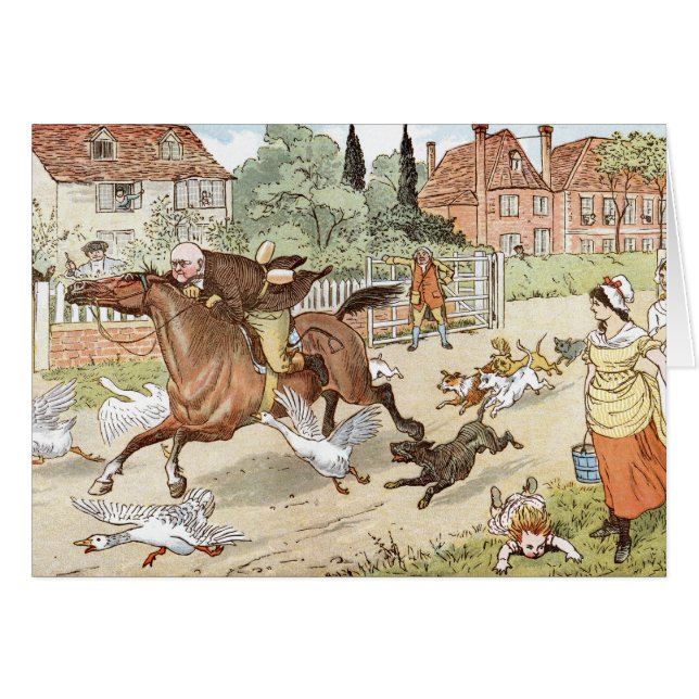 John Gilpin maakt door het dorp (Voorkant Horizontaal)