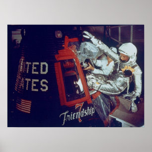 John Glenn Boards Het historische vriendschap 7 Poster