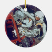 John Glenn & Firendship 7 - Zie beide kanten Keramisch Ornament (Achterkant)