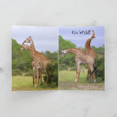 John "Go Wild" Happy Birthday Giraffe Card Kaart (Binnen)