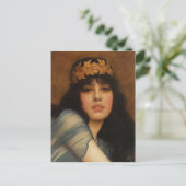 John Godward-hoofd van een meisje Briefkaart (Staand voorkant)