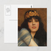 John Godward-hoofd van een meisje Briefkaart (Voorkant / Achterkant)