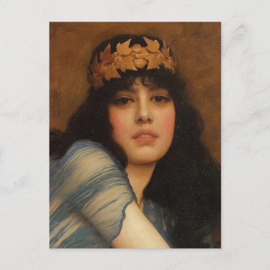 John Godward-hoofd van een meisje Briefkaart (Voorkant)
