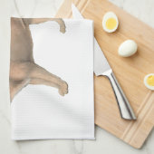 John Gould Tasmanian Tiger Thyalcine Theedoek (Quarter Fold)