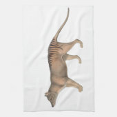 John Gould Tasmanian Tiger Thyalcine Theedoek (Verticaal)