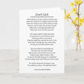 John Greenleaf Whittier - houd niet met op Kaart (Gele Bloem)