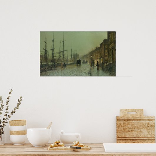 John Grimshaw - Verzending op de Clyde, 1881 Poster (Keuken)