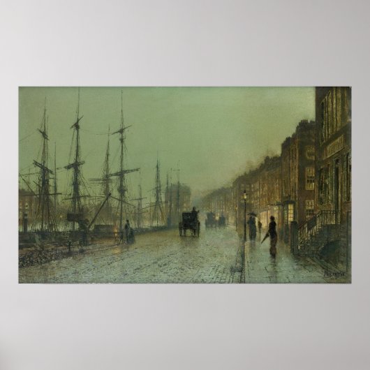 John Grimshaw - Verzending op de Clyde, 1881 Poster (Voorkant)