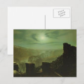 John Grimshaw - Volledige maan achter Cirrus Cloud Briefkaart (Voorkant / Achterkant)