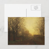 John Grimshaw-Wimbledon Park, herfst na gloed Briefkaart (Voorkant / Achterkant)