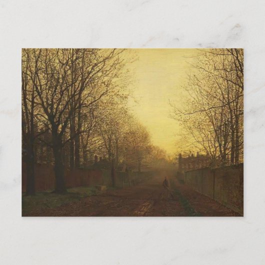 John Grimshaw-Wimbledon Park, herfst na gloed Briefkaart (Voorkant)