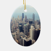 John Hancock Center en Trump Tower, Chicago Keramisch Ornament (Achterkant)