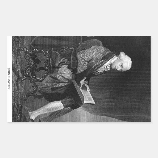 John Hancock Rechthoekige Sticker (Voorkant)