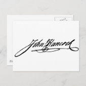 John Hancock Signature Briefkaart (Voorkant / Achterkant)