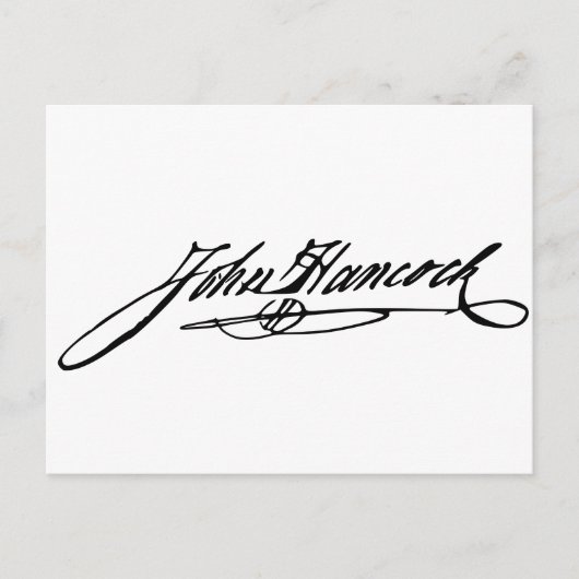 John Hancock Signature Briefkaart (Voorkant)