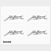 John Hancock Signature Rechthoekige Sticker (Vel)
