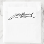 John Hancock Signature Rechthoekige Sticker (Tas)