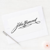 John Hancock Signature Rechthoekige Sticker (Envelop)